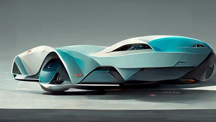 Naklejka na ściany i meble futuristic car render concept vehicle automotive industry render