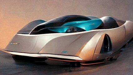 Fototapeta na wymiar futuristic car render concept vehicle automotive industry render