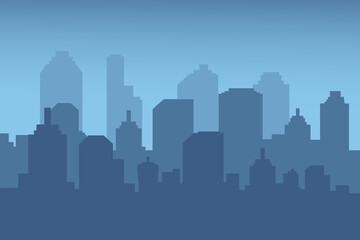 Fototapeta na wymiar Modern City Skyline Vector illustration