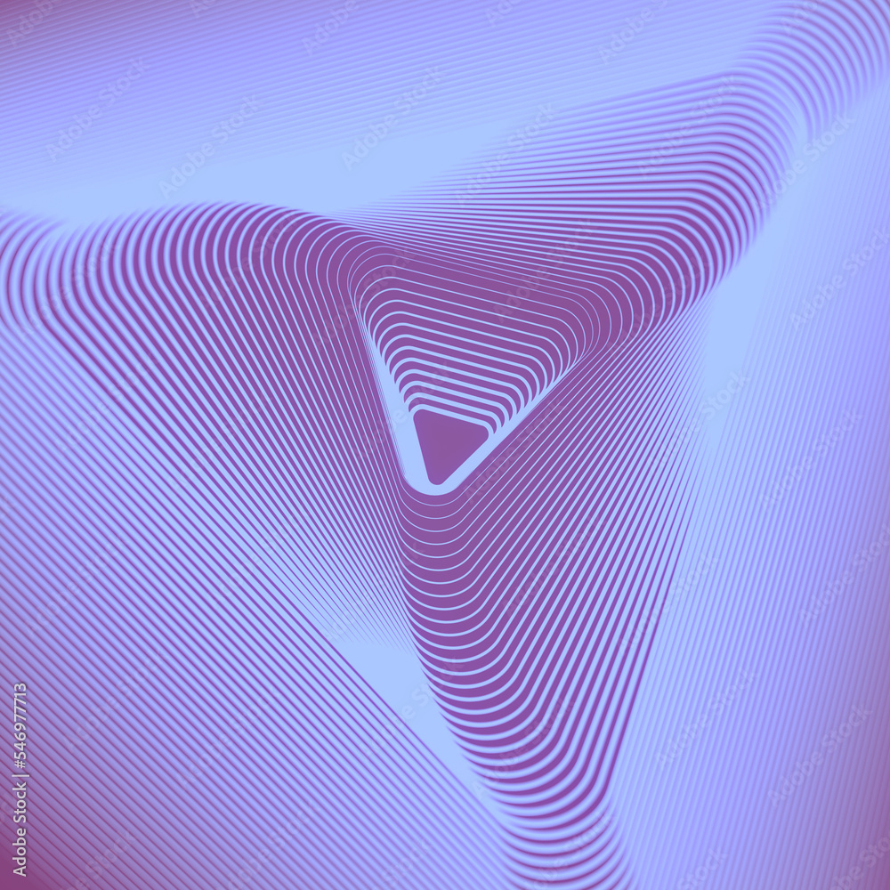 Poster Pattern of lines on a dark violet background. Abstract modern art design. 3d rendering digital illustration