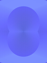 Kaleidoscopic pattern of lines, representing a geometric object in the shape of a circle. 3d rendering illustration