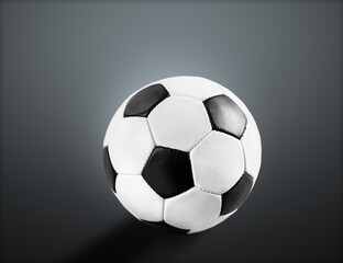 Obraz premium Classic black and white soccer or football ball