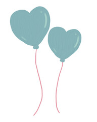 Fototapeta na wymiar heart balloons valentines
