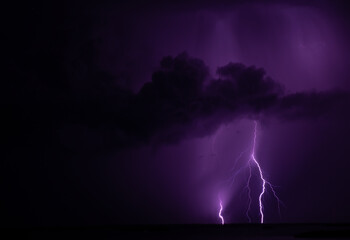 Lightning at night in Florida