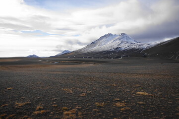 Fototapeta premium View from the Ring Road (route 1) East of Lake Myvatn in Northern Iceland
