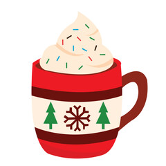 Christmas coffee vector