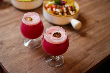 Two young people in love having a romantic dinner