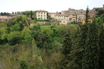 Fototapeta na wymiar Landscape view around Volterra in spring, Tuscany Italy