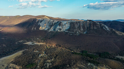 mountains in the morning