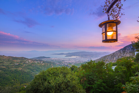 Traditional greek village of Makrinitsa on Pelion mountain in central Greece. 