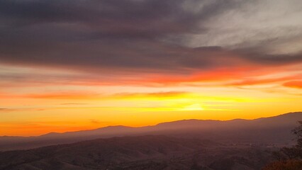 Fototapeta premium sunset in the mountains