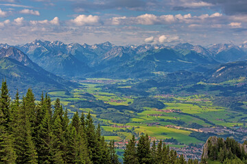 Fototapeta premium Oberstdorfer Berge - Alpen - Frühling - vom Grünten aus - Allgäu