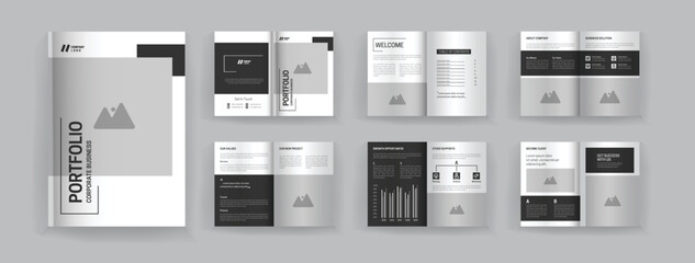 12 page business catalogue template minimalist design