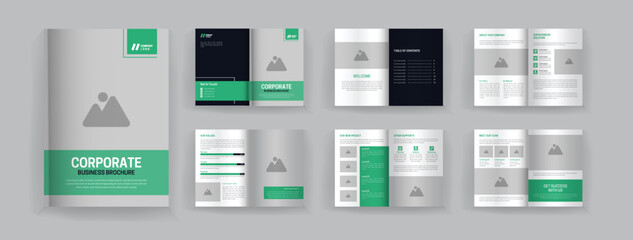 12 page business catalogue template minimalist design