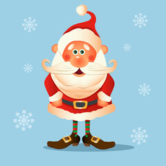 Christmas Santa Claus. Christmas cute cartoon character.
