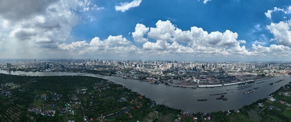 Panorama sky and cloud, Beautiful sky for landscape Nature and background of cityscape concept or abstract of advanced innovation	
