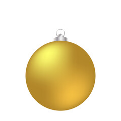Esfera de navidad dorada,  imagen en png, 300 ppp