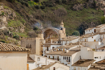 View of church and town of Cazorla