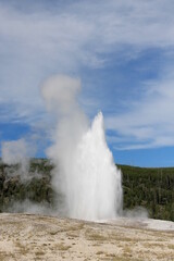 water geyser erupting in cascades
