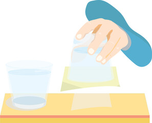 The experiment of not spilling when paper is placed on a glass filled with water and turned upside down.