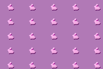rabbit pattern on the purple background