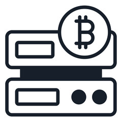Obraz premium bold outline icons related to bitcoin. bitcoin currency and finance.