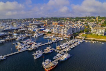 Aerial view of the Newport Harbor, Rhode Island