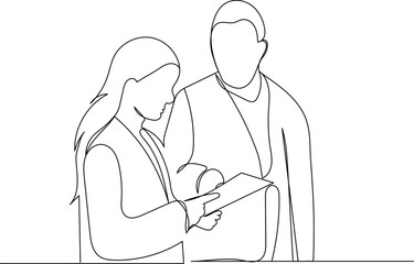 people business continuous line drawing, vector, sketch