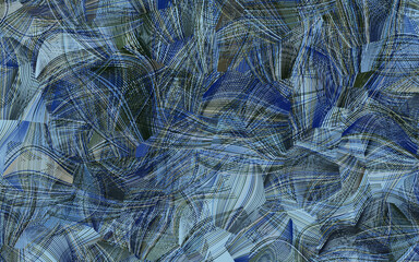 Dark Blue, Green vector template with chaotic shapes.