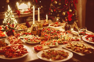 Christmas table setting