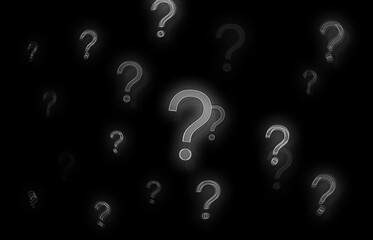 Question mark stock photo, floating question mark 