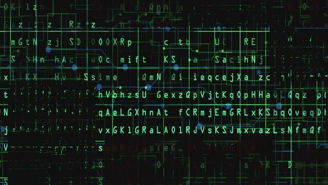 Code on the screen glitch effect