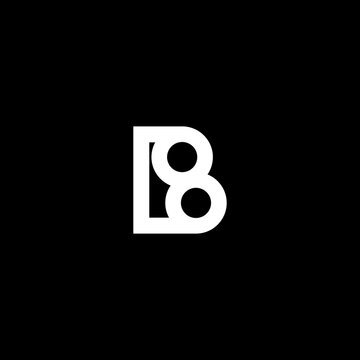 vector illustration of the letter B and number eight for an icon, symbol or logo. letter B logo template