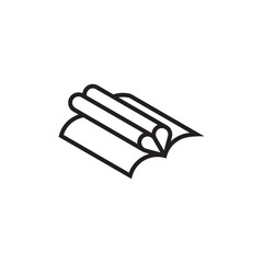 simple abstract outline book logo design
