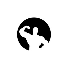 bodybuilding vector illustration for icon, symbol or logo. suitable for bodybuilding or gym sports logo