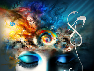 Music-Vision Synesthesia - A fictional person, not based on a real person