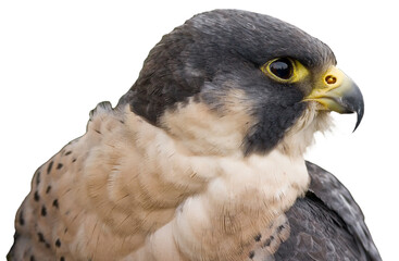 close up of a peregrine falcon png