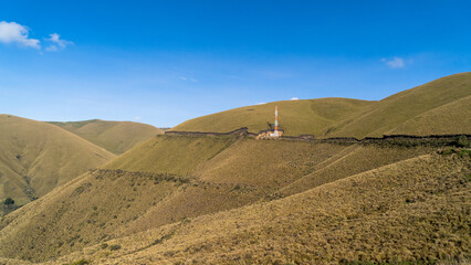 Beautiful view of mountains, hills and meadows. Landscapes of national parks of South America