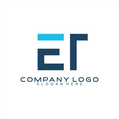 Geometric letter E and T vector logo design. The logo can be used for finance and marketing businesses.