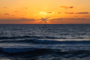 Beautiful view of sea at sunset