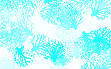 Light Green vector abstract design with branches, leaves.