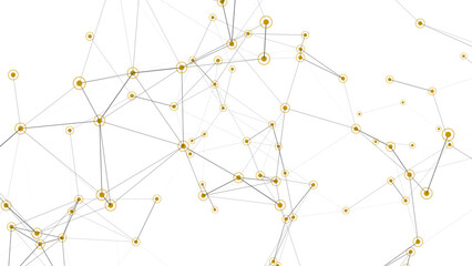 Network connection or cryptocurrency technology. Abstract background with style points and lines. Big data visualisation. 3D rendering.