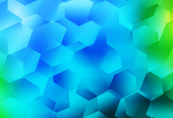 Light Blue, Green vector texture with colorful hexagons.