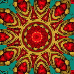 Abstract festive colorful floral vector ethnic tribal pattern,Cute and fancy background for wallpaper, website, textile, greeting cards, wedding invitations, wrapping, book covers, printing design