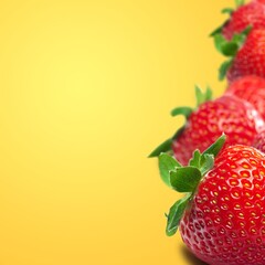 Fresh ripe sweet red strawberry