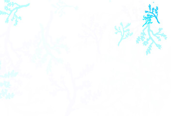 Light BLUE vector doodle background with sakura.