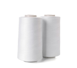 Thread spools isolated on white background