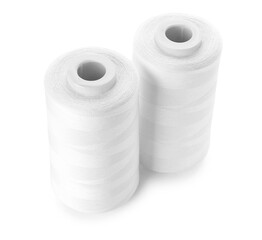 Thread spools isolated on white background