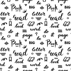 Inspirational quote read books. Vector set handwritten lettering, inscription, calligraphy design. Text background