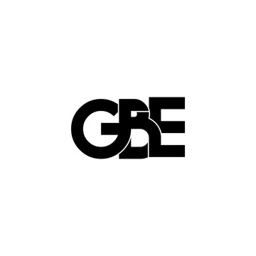 gbe letter initial monogram logo design